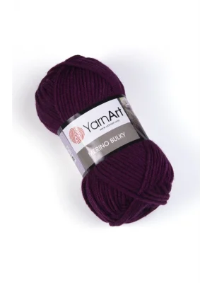 Merıno Bulky - El Örgü Ipi Mürdüm-10094