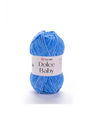 Dolce Baby - Kadife, Bebek El Örgü Ipi Mavi-777