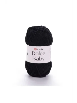 Dolce Baby - Kadife, Bebek El Örgü Ipi Siyah-742