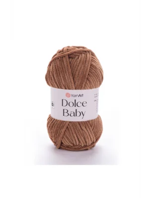 DOLCE BABY - KADİFE, BEBEK EL ÖRGÜ İPİ KAHVERENGİ-765