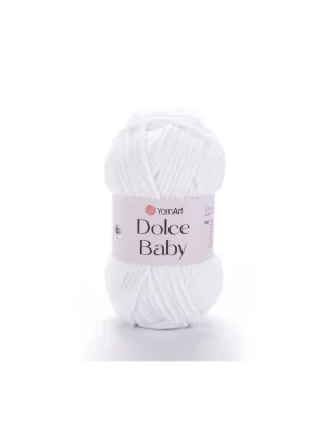 Dolce Baby - Kadife, Bebek El Örgü Ipi Beyaz-741