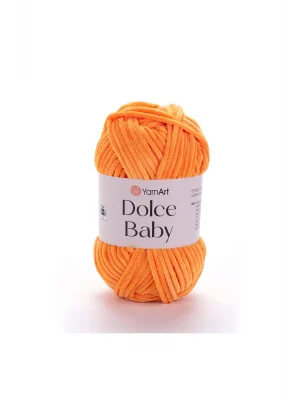 DOLCE BABY - KADİFE, BEBEK EL ÖRGÜ İPİ TURUNCU-852