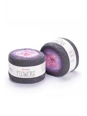 Flowers Ebruli El Örgü Ipi Ebruli-276