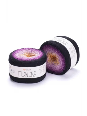 Flowers Ebruli El Örgü Ipi Ebruli-303