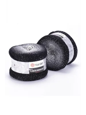 Flowers Moonlıght - Simli Ebruli El Örgü -3253