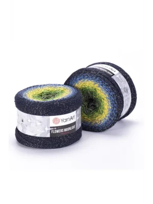 Flowers Moonlıght - Simli Ebruli El Örgü Ebruli-3250