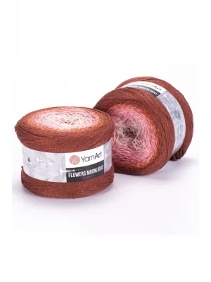 Flowers Moonlıght - Simli Ebruli El Örgü -3288