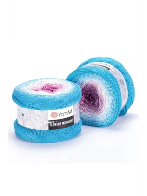 Flowers Moonlıght - Simli Ebruli El Örgü -3294