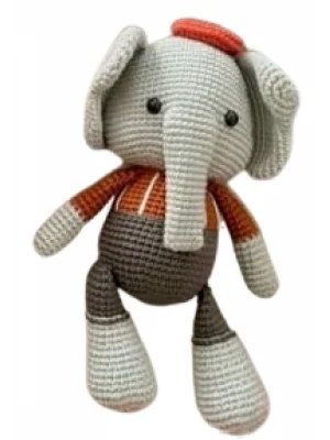 Amigurumi El Örgüsü Oyuncak Fil