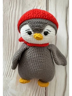 Amigurumi El Örgüsü Oyuncak Penguen