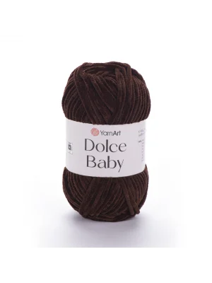 Dolce Baby - Kadife, Bebek El Örgü Ipi Koyu Kahverengi-775