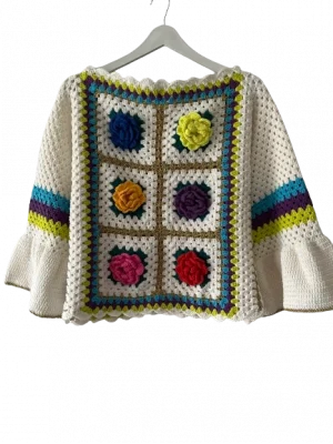 Sipraişe göre Üretilm El Örgüsü Bluz