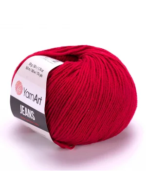 Yarn Art Jeans 51 Koyu Kırmızı Amigurumi Örgü İpi Hırka Örgü İpi Bebek İpi Punch İpi