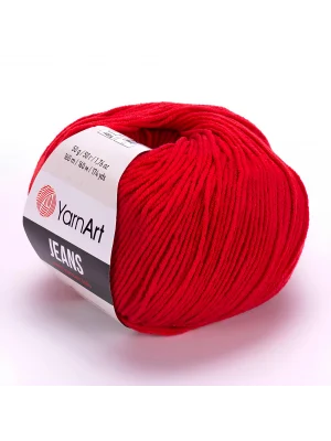 Yarn Art Jeans 90 Kırmızı Amigurumi Örgü İpi Hırka Örgü İpi Bebek İpi Punch İpi