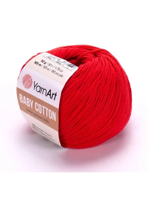 Yarnart Baby Cotton - Bebek El Örgü Ipi Açık Kırmızı-426