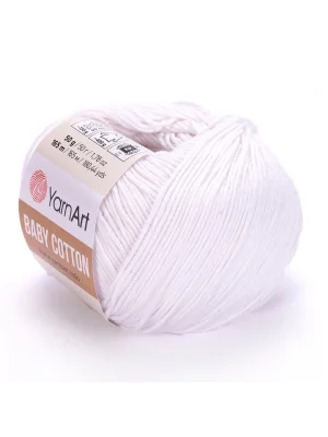 Yarnart Baby Cotton - Bebek El Örgü Ipi Beyaz-400