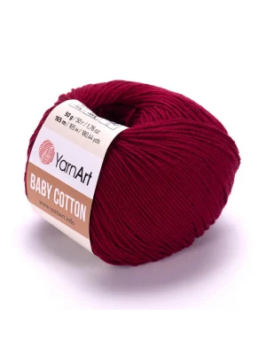 Yarnart Baby Cotton - Bebek El Örgü Ipi Koyu Kırmızı-428