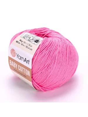 Yarnart Baby Cotton - Bebek El Örgü Ipi Koyu Pembe-414