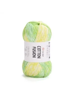 YarnArt Cotton Fusion El Örgü İpi – 100g 225m | %100 Pamuk, Hafif ve Yumuşak Doku | Yazlık Bluz, Çanta ve Aksesuar İçin İdeal