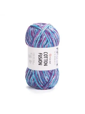 YarnArt Cotton Fusion El Örgü İpi – 100g 225m | %100 Pamuk, Hafif ve Yumuşak Doku | Yazlık Bluz, Çanta ve Aksesuar İçin İdeal