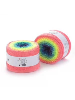 YarnArt Flowers Vivid - Ebruli El Örgü Ipi Ebruli-505