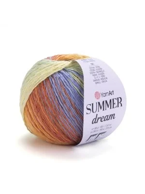 YarnArt Summer Dream 4301 Ebruli El Örgü İpi – 100g / 350m – %70 Pamuk %30 Viskoz – Yazlık İnce Renkli İplik