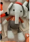 Amigurumi El Örgüsü Oyuncak Fil