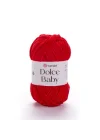 Dolce Baby - Kadife, Bebek El Örgü Ipi Kırmızı-748