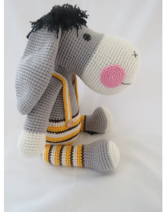 Sevimli Eşşek Amigurumi El Örgüsü Oyuncak