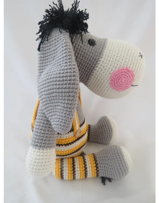 Sevimli Eşşek Amigurumi El Örgüsü Oyuncak