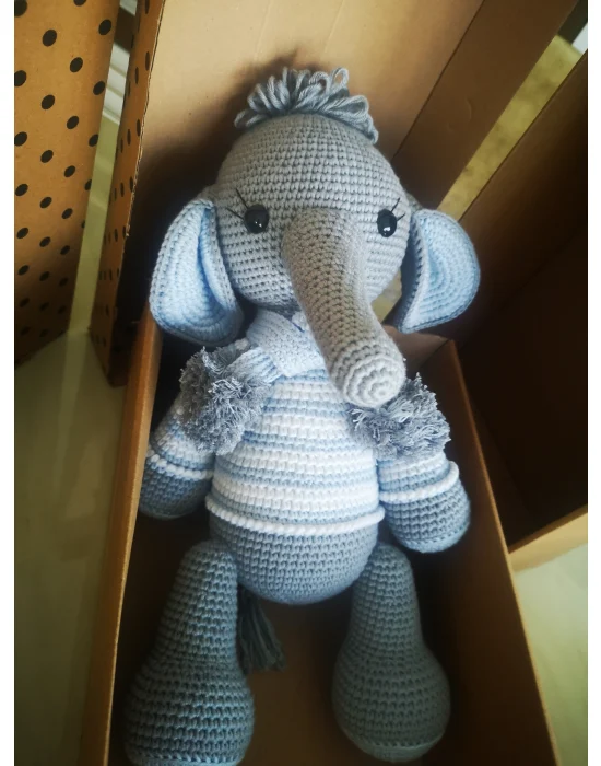 Sevimli Fil Amigurumi El Örgüsü Oyuncak