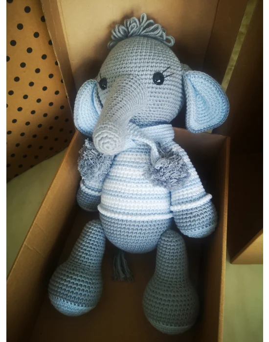 Sevimli Fil Amigurumi El Örgüsü Oyuncak