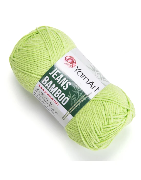 Yarn Art Jeans Bamboo El Örgü İpi,Çimen Yeşili-136