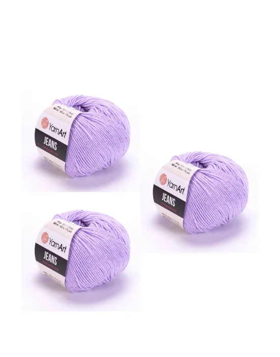 Yarn Art Jeans 89 Lila Amigurumi Örgü İpi Hırka Örgü İpi Bebek İpi Punch İpi 3lü Paket
