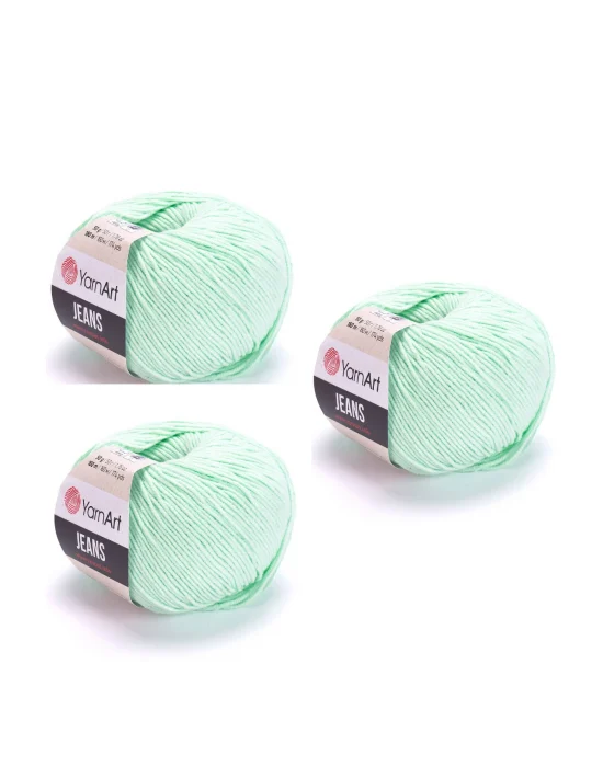 Yarn Art Jeans Amigurumi Örgü İpi 79 Su Yeşili Hırka Örgü İpi Bebek İpi Punch İpi 3lü Paket