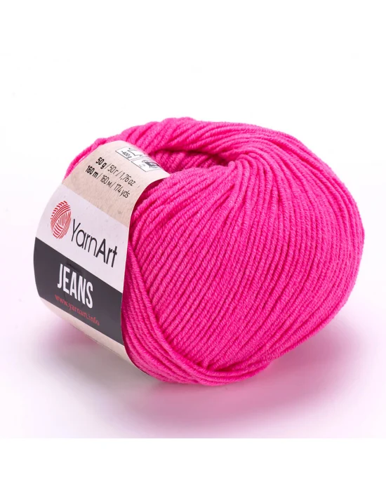 Yarn Art Jeans 42 Fuşya Amigurumi Örgü İpi Hırka Örgü İpi Bebek İpi Punch İpi 3lü Paket