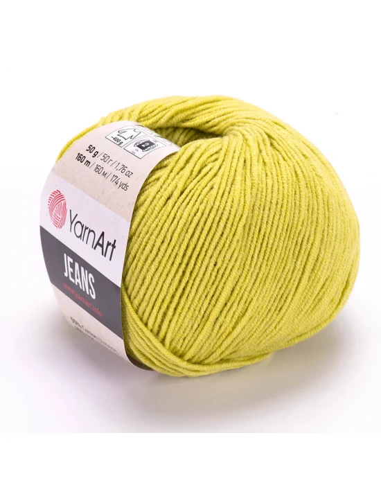 Yarn Art Jeans 29 Fıstık Yeşili Amigurumi Örgü İpi Hırka Örgü İpi Bebek İpi Punch İpi 3lü Paket