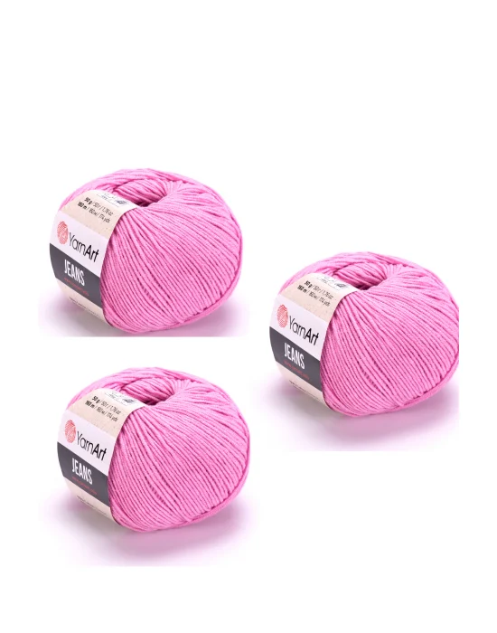 Yarn Art Jeans 20 Koyu Pembe Amigurumi Örgü İpi Hırka Örgü İpi Bebek İpi Punch İpi 3lü Paket