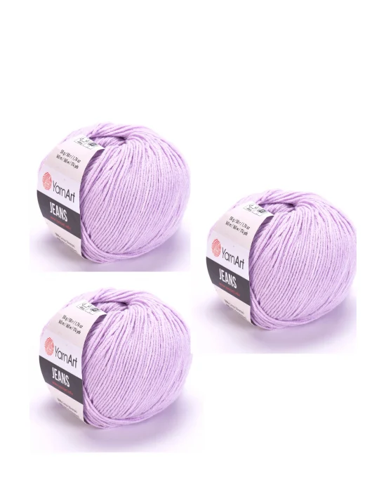 Yarn Art Jeans 19 Menekşe Amigurumi Örgü İpi Hırka Örgü İpi Bebek İpi Punch İpi 3lü Paket
