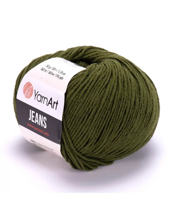 Yarn Art Jeans 82 Zeytin Yeşili Amigurumi Örgü İpi Hırka Örgü İpi Bebek İpi Punch İpi