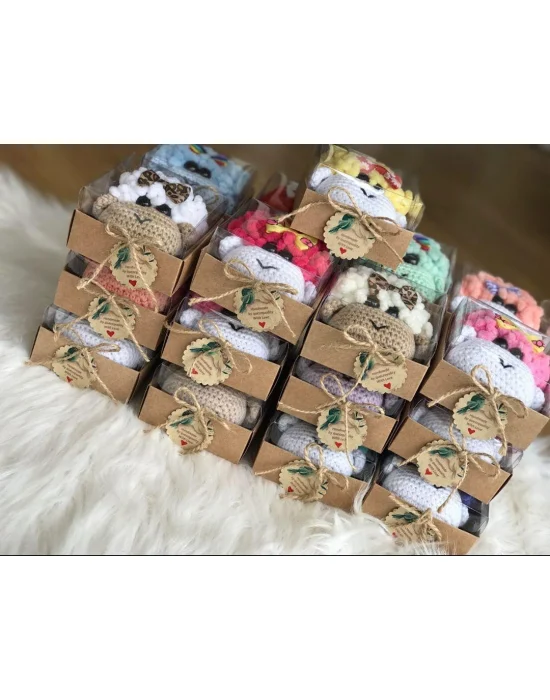 Amigurumi El Örgüsü Sevimli Kuzucuk Kafası Anahtarlıklar(Tek Fiyatıdır)