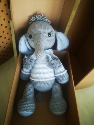 Sevimli Fil Amigurumi El Örgüsü Oyuncak
