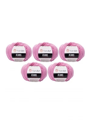 Yarnart Jeans Amigurumi Örgü Ipi 5li Paket 36 Pembe