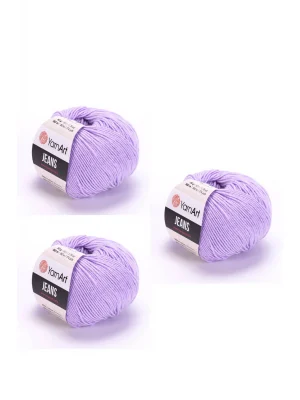 Yarn Art Jeans 89 Lila Amigurumi Örgü İpi Hırka Örgü İpi Bebek İpi Punch İpi 3lü Paket
