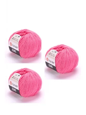 Yarn Art Jeans Amigurumi Örgü İpi 78 Şeker Pembe Hırka Örgü İpi Bebek İpi Punch İpi 3lü Paket