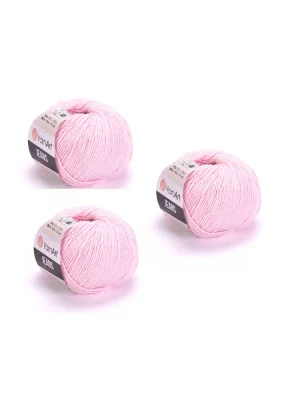 Yarn Art Jeans Amigurumi Örgü İpi 74 Toz Pembe Hırka Örgü İpi Bebek İpi Punch İpi 3lü Paket