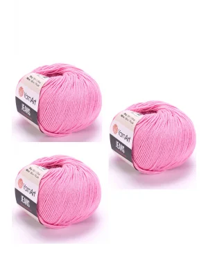 Yarn Art Jeans 36 Pembe Amigurumi Örgü İpi Hırka Örgü İpi Bebek İpi Punch İpi 3lü Paket