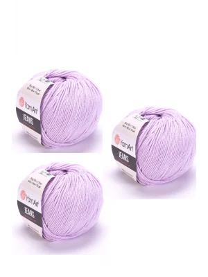 Yarn Art Jeans 19 Menekşe Amigurumi Örgü İpi Hırka Örgü İpi Bebek İpi Punch İpi 3lü Paket