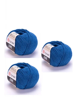 Yarn Art Jeans 17 Kot Mavisi Amigurumi Örgü İpi Hırka Örgü İpi Bebek İpi Punch İpi 3lü Paket