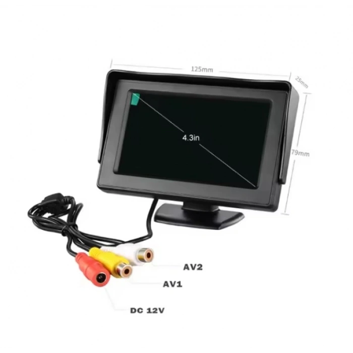 4.3 Inç TFT LCD Araç Geri Görüş Monitörü